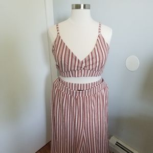 Boohoo Striped 2 Piece Set